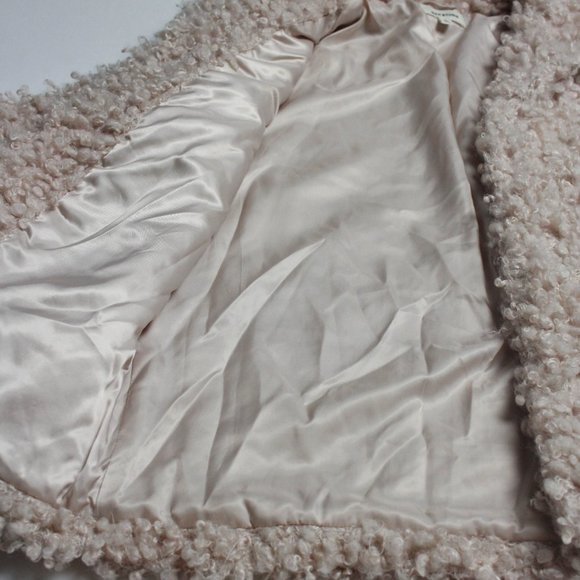 Max Studio Plush Cream Faux Fur Jacket - Picture 2 of 6